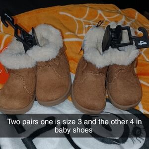 Wonder Nation Tan Kids Boots with Faux Fur